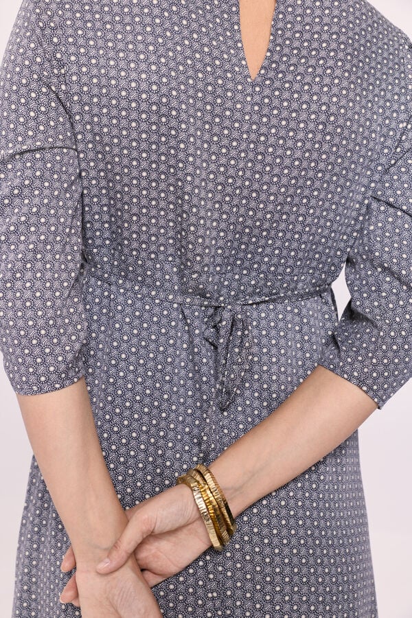 Milano Tecido com n&oacute; estampado Marinho