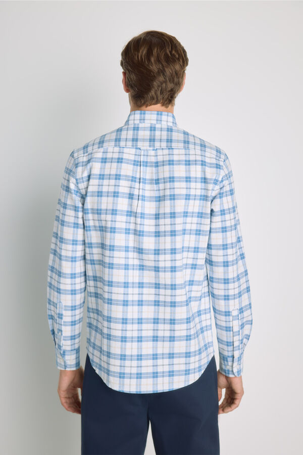 Milano Camisa cuadros manga larga Navy