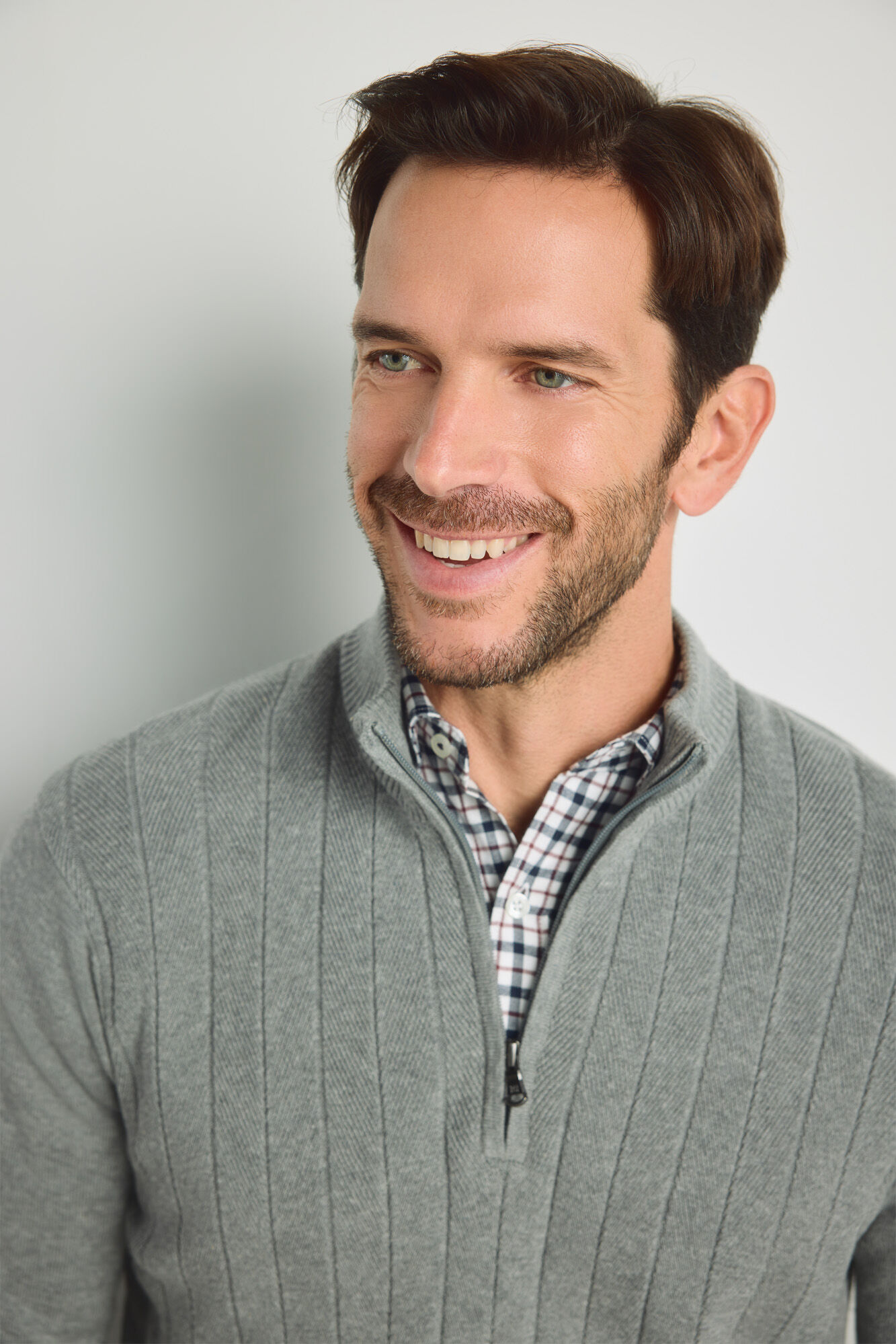 Pedro del Hierro Camisola gola semicisne com fecho-&eacute;clair