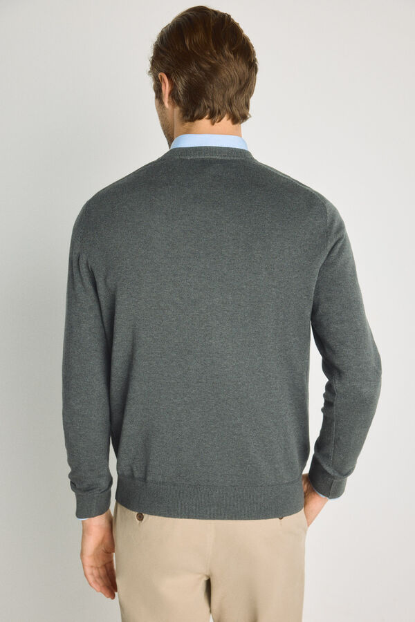Pedro del Hierro Camisola gola caixa Cinzento oscuro