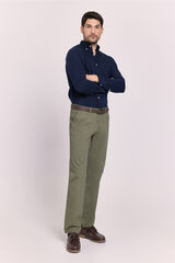 Milano Pantalón chino regular fit Kaki Oscuro