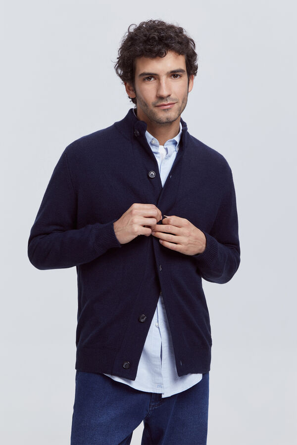 Milano Chaqueta punto botones Navy