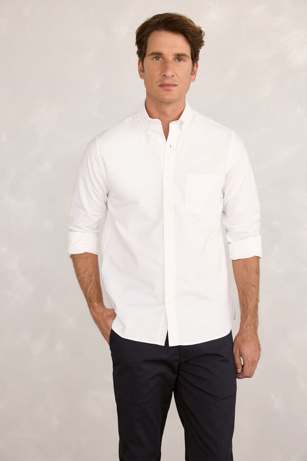 Pedro del Hierro Camisa Sport Oxford Blanco