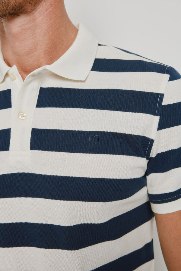 Milano Polo rayas manga corta Navy