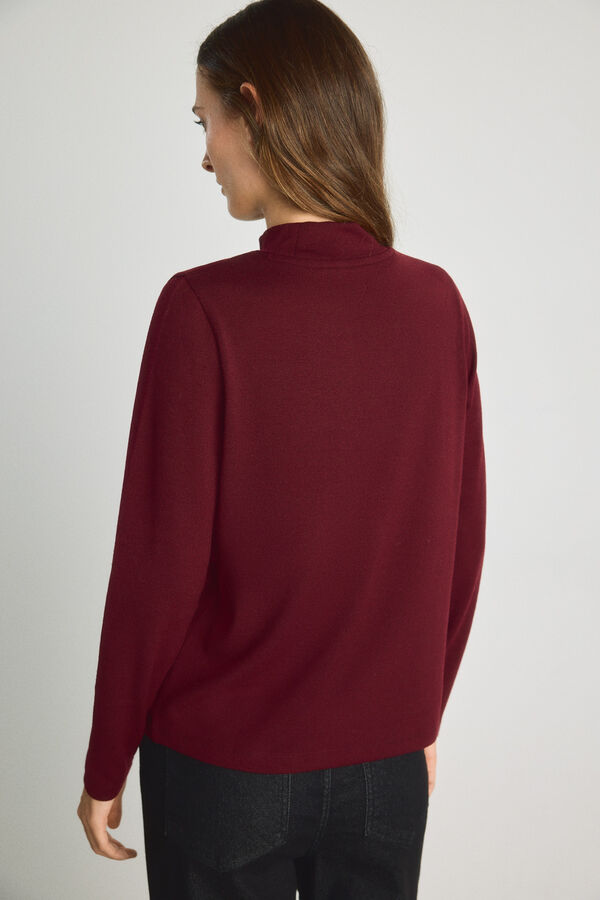 Milano T-shirt gola perkins Bordeaux
