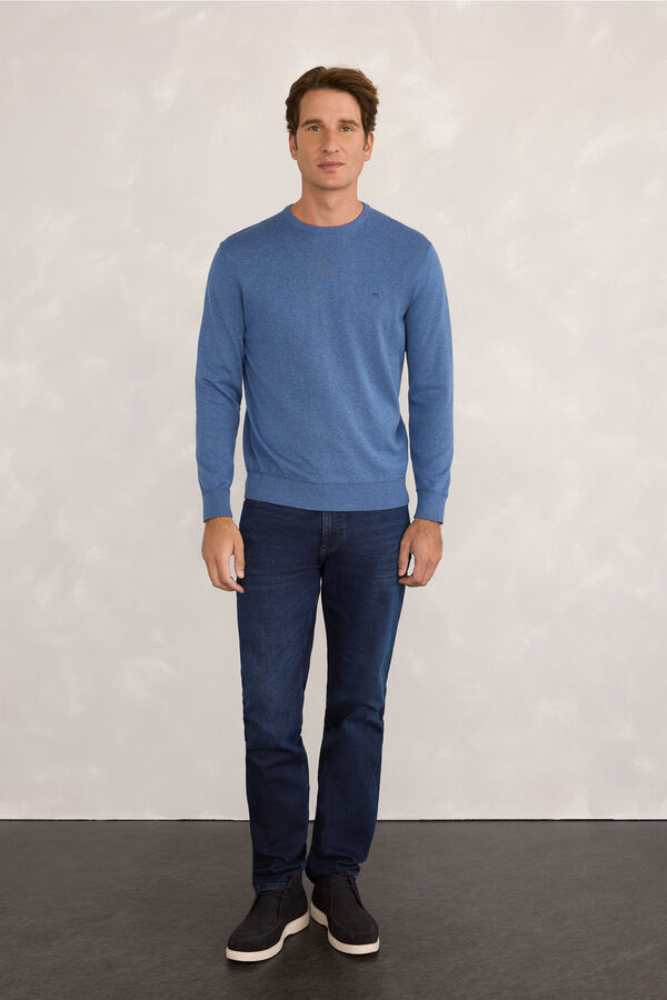 Milano Jersey Básico Redondo Azul
