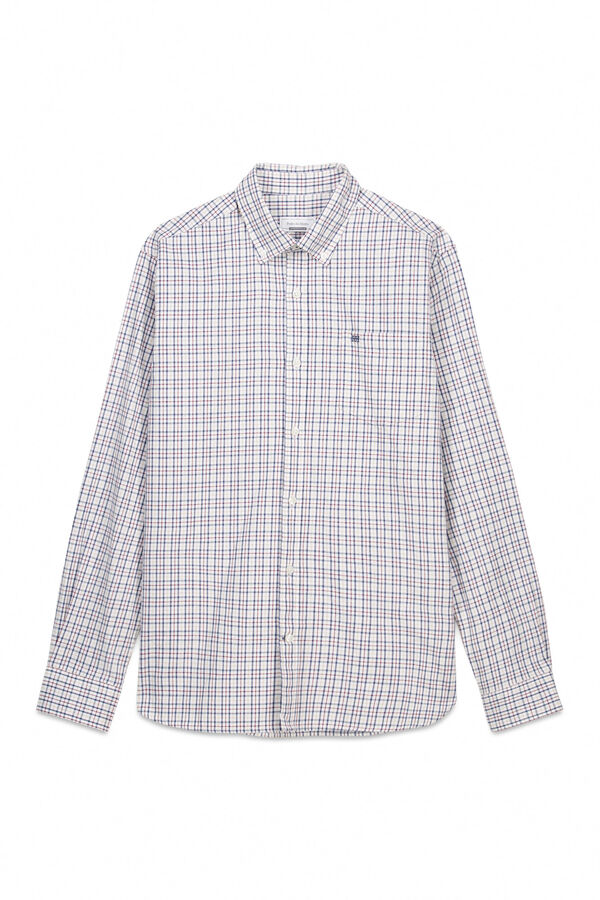 Pedro del Hierro Camisa cuadros relaxed fit Azul