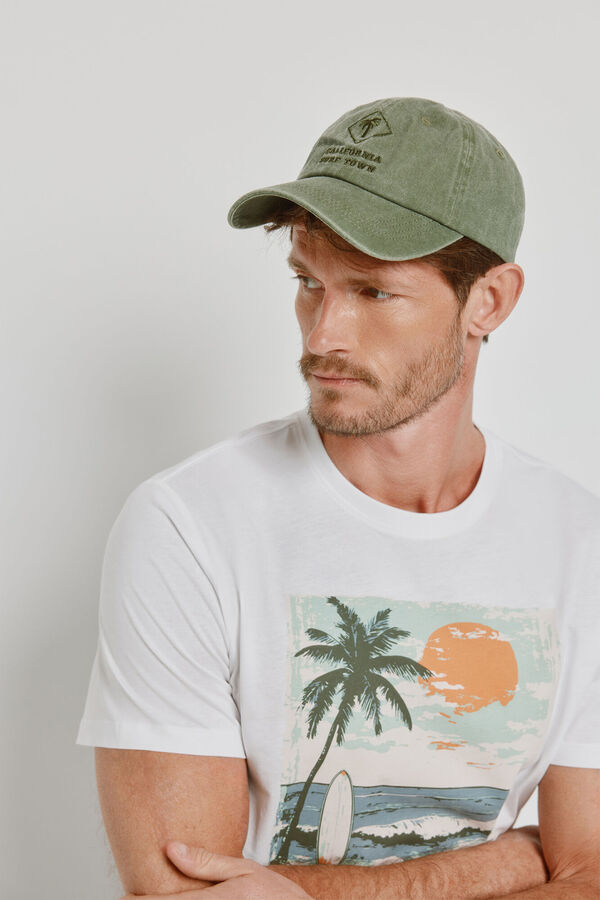 Milano Bon&eacute; com pala em tecido C&aacute;qui