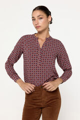 Milano Blusa fluida Marr&oacute;n