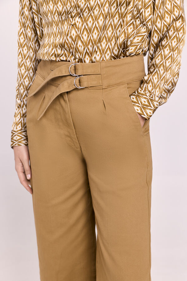 Milano Pantal&oacute;n ancho Tostado