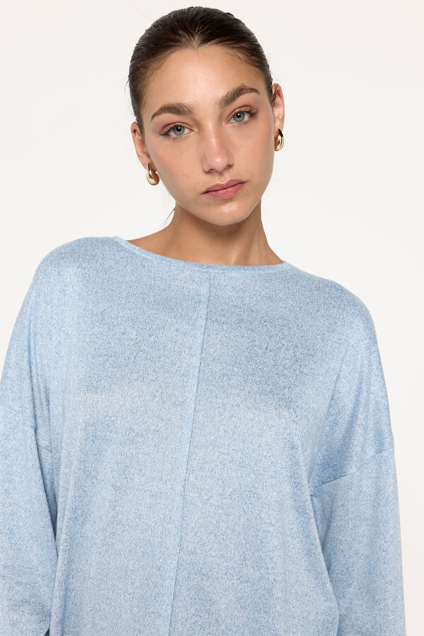 Milano Camiseta manga francesa tacto suave Azul Claro