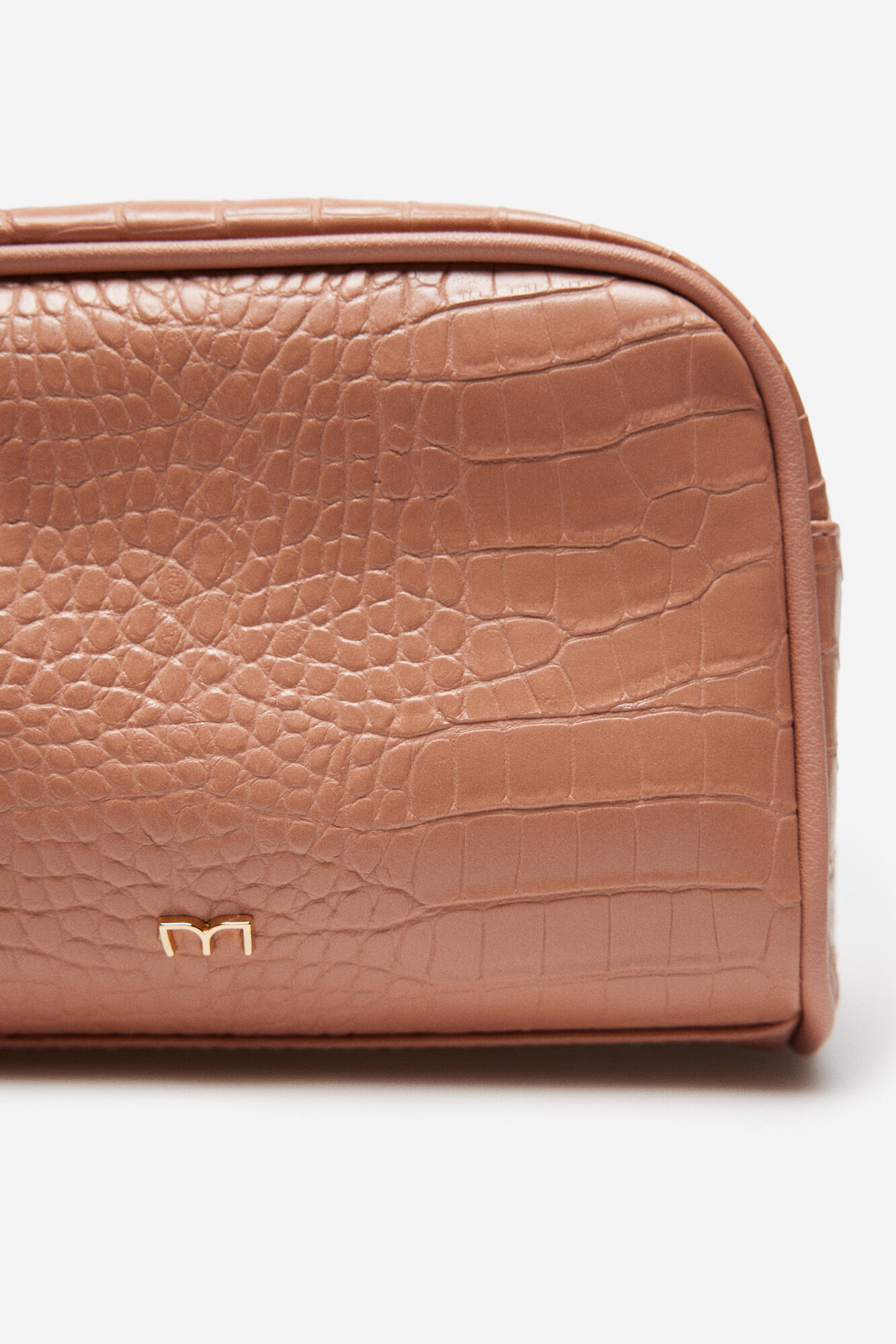 Milano N&eacute;cessaire efeito pele crocodilo com al&ccedil;a