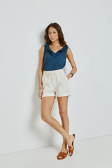 Milano Bermuda vaquera regular fit Beige