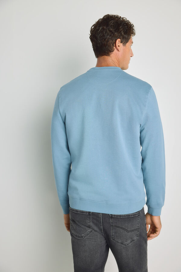Milano Sweatshirt gola redonda com logo Azul indigo