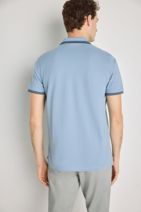 Pedro del Hierro Polo de manga curta Azul indigo