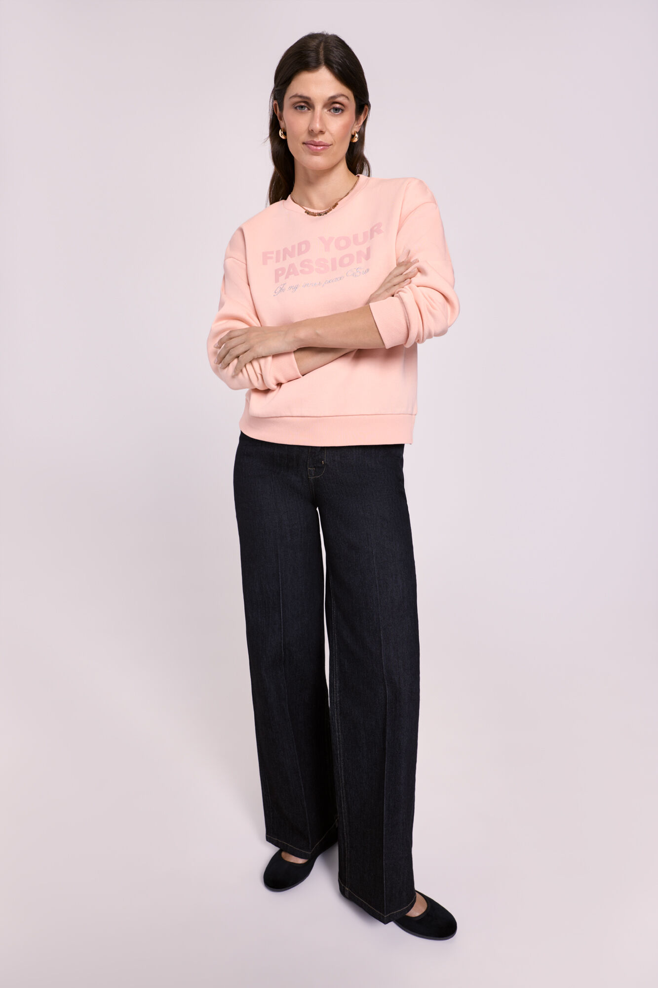 Milano Sudadera rosa texto