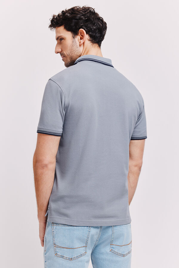 Pedro del Hierro Polo manga curta Cinza medio