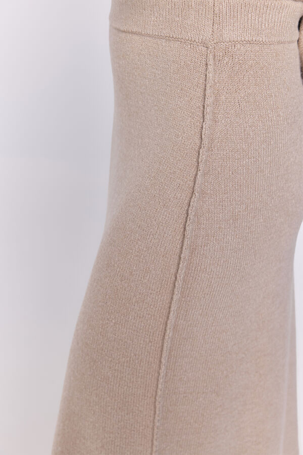 Milano Falda largo midi punto Beige/Claro