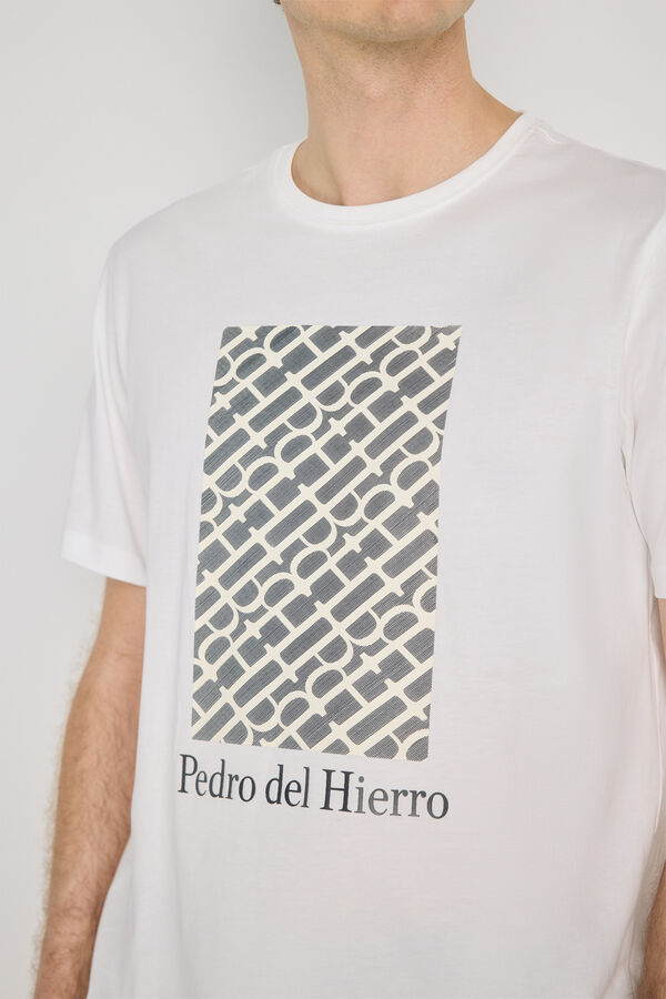 Pedro del Hierro T-shirt de manga curta estampada Branco