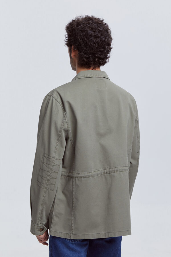 Milano Chaqueta Bolsillos Kaki Claro