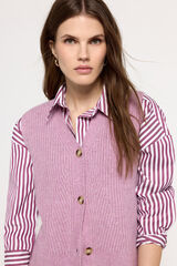 Milano Top colete de malha grosso com bot&otilde;es frontais Rosa