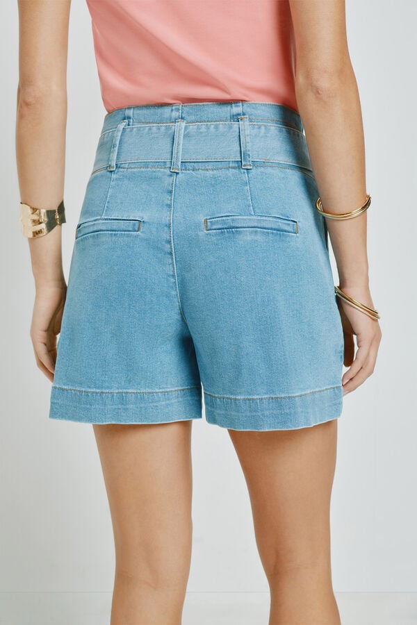 Milano Bermuda jeans regular fit Azul claro