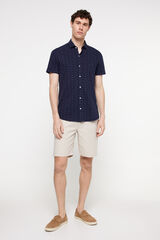 Milano Camisa Piqu&eacute; estampada Navy