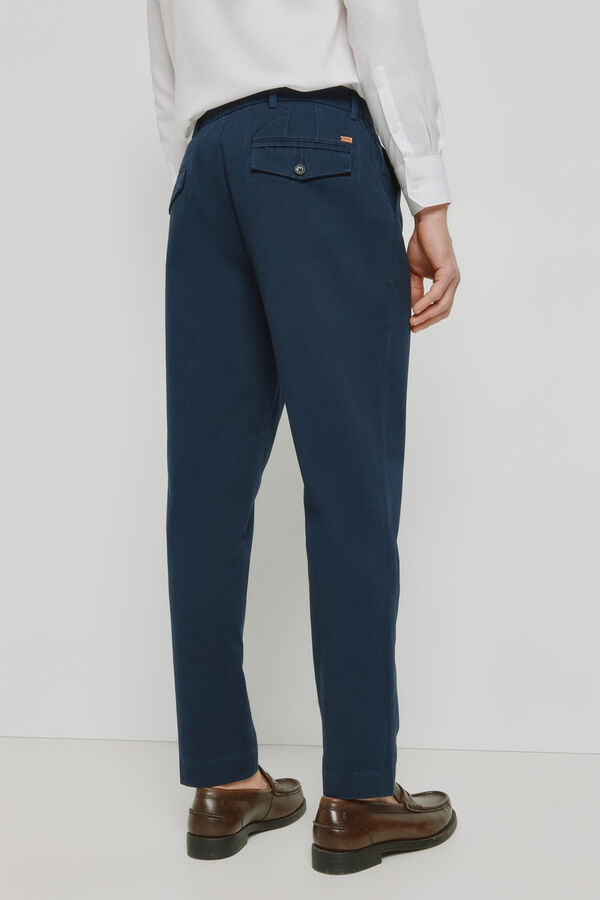Milano Cal&ccedil;as chino tapered Marinho