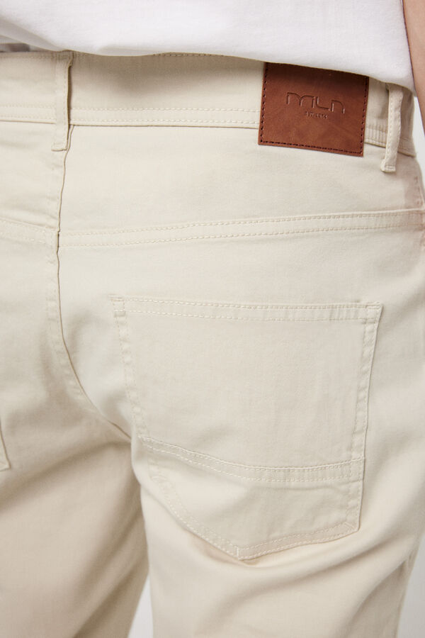 Fifty Outlet Pantalón 5 bolsillos aldogón liso Beige