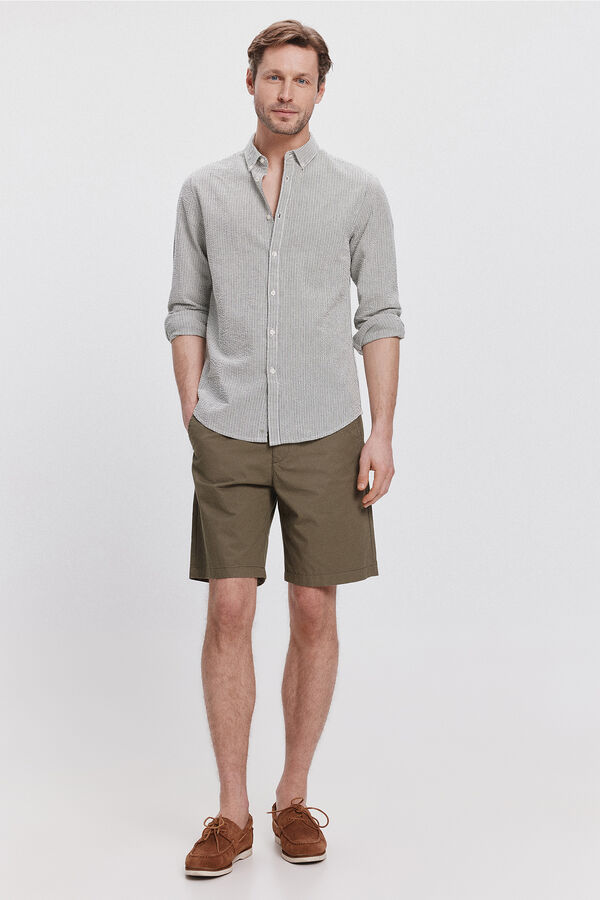 Milano Camisa Seersucker Verde