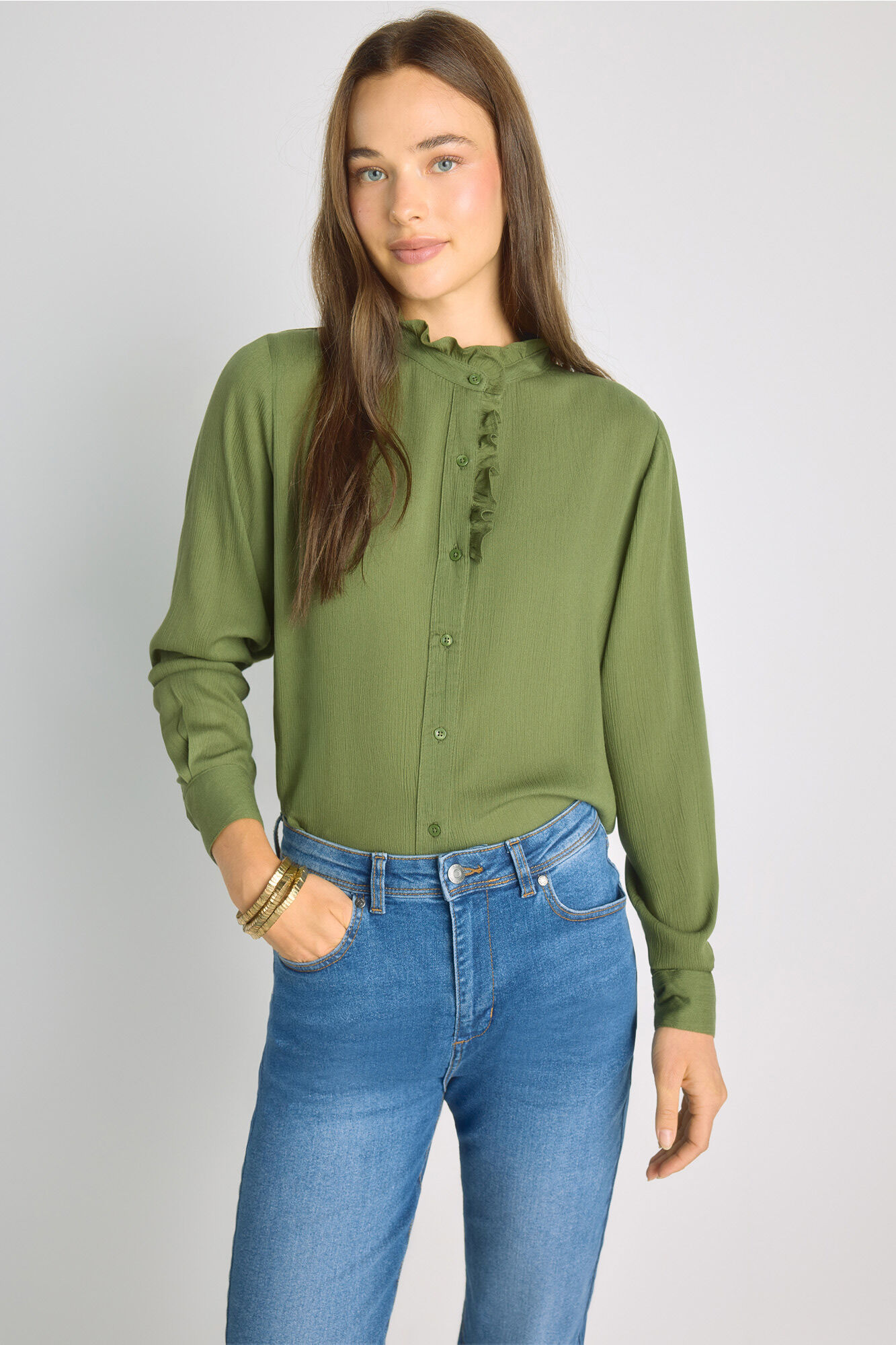 Milano Camisa cuello mao