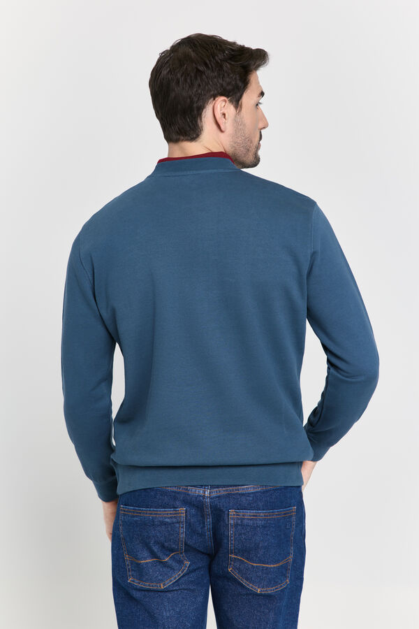 Pedro del Hierro Sudadera logo PdH regular fit Azul Oscuro