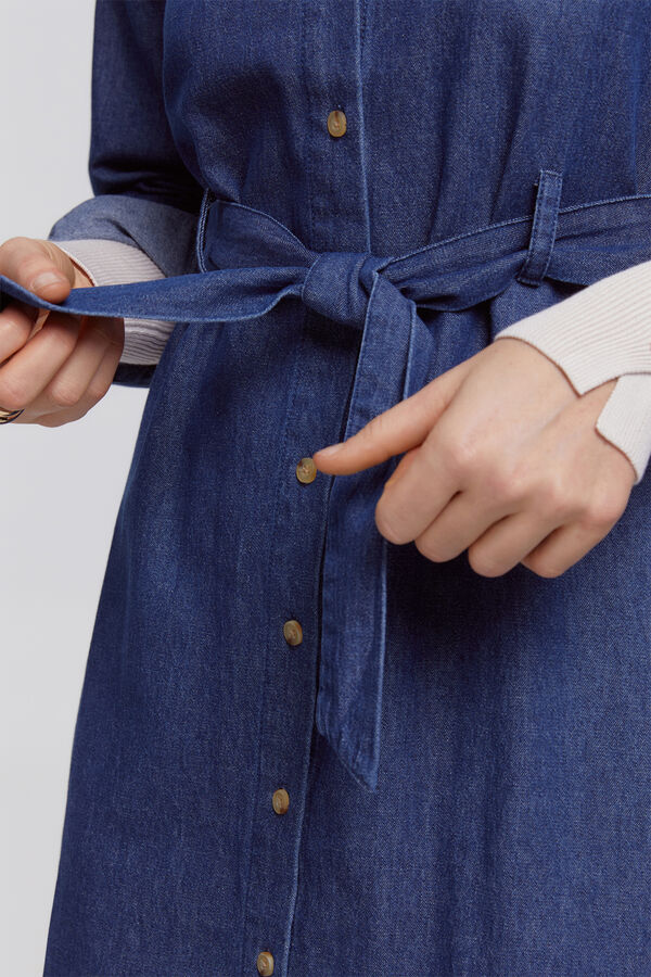 Milano Vestido denim. Navy