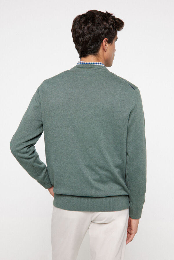 Pedro del Hierro Jersey b&aacute;sico algod&oacute;n PDH Verde