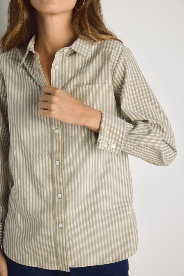 Milano Camisa oxford C&aacute;qui m&eacute;dio