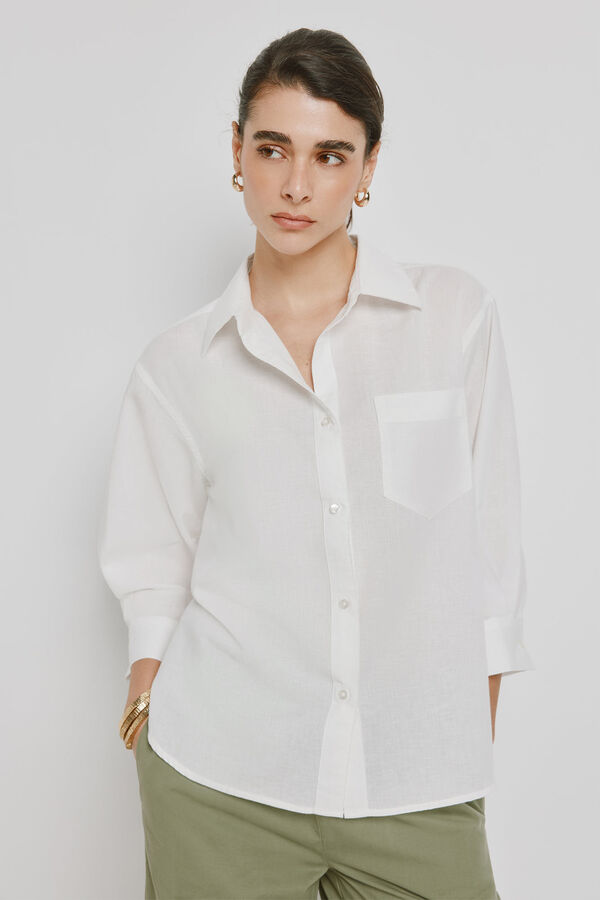 Milano Camisa gola camiseira Branco