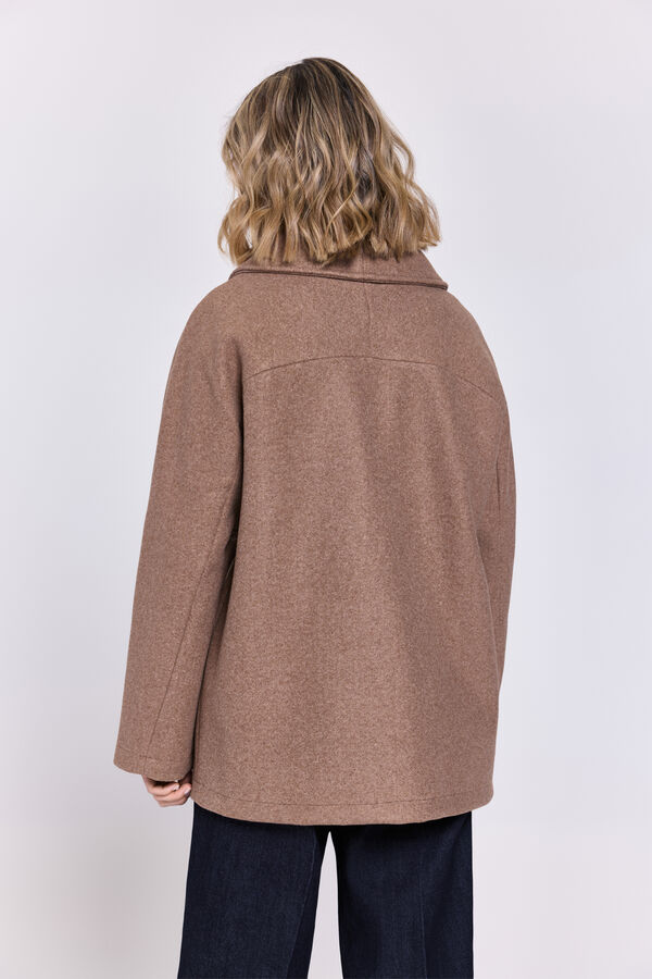 Milano Abrigo de paño corto color camel Beige/Camel