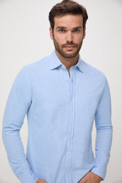 Fifty Outlet Camisa Piqué Oxford mix azul