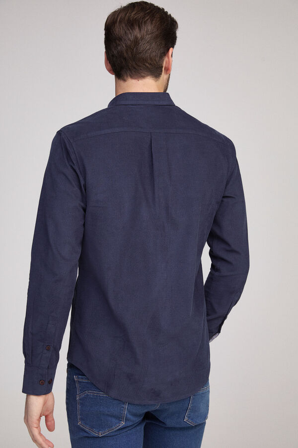 Fifty Outlet Camisa de micropana Navy