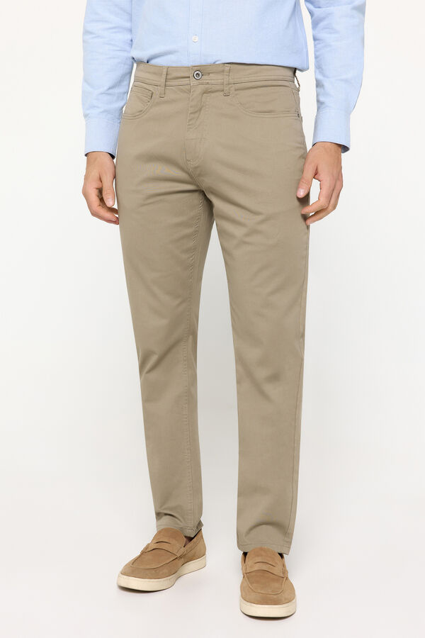 Fifty Outlet Pantalón 5 Bolsillos Slim Beige