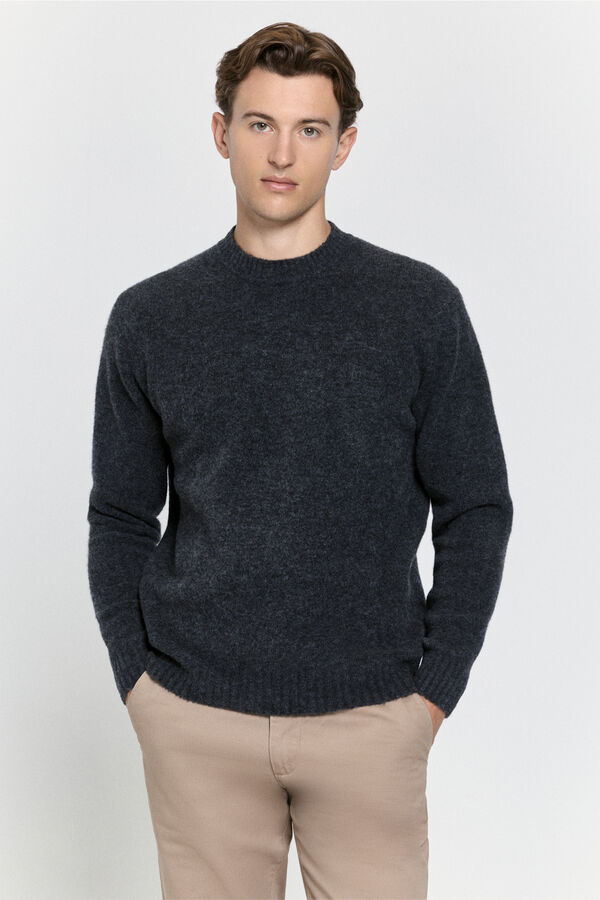 Milano Jersey cuello caja regular fit Gris Oscuro