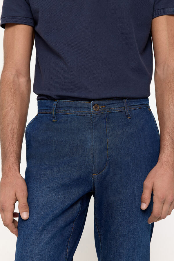 Fifty Outlet Chino denim algodón Azul