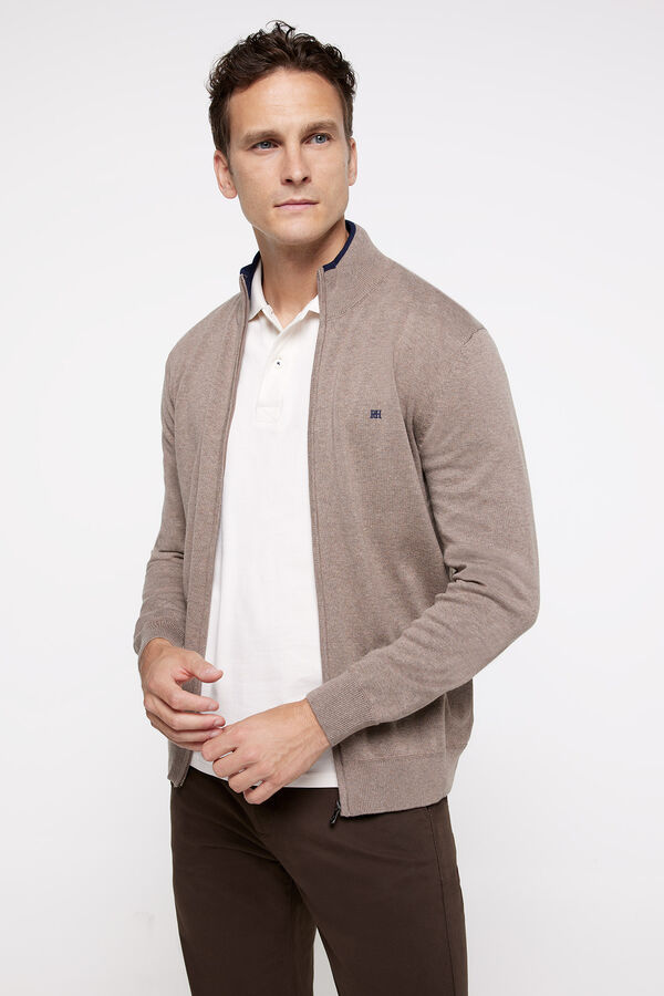 Pedro del Hierro Cardigan PDH com fecho-&eacute;clair Torrefac&ccedil;ao