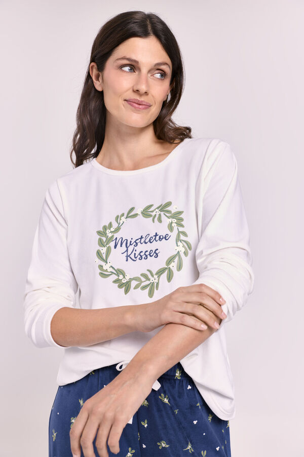 Milano Pijama Flower Marfil