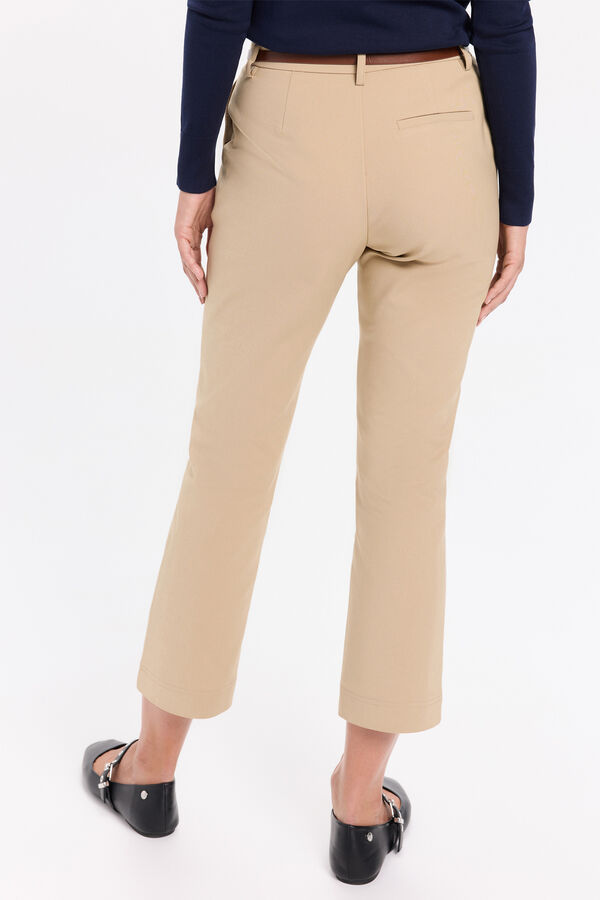 Milano Pantalón chino cinturón Beige