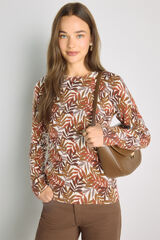 Milano Camisola estampada gola redonda Multicolor