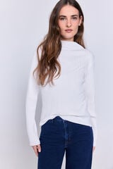 Milano Camisola gola perkins Branco