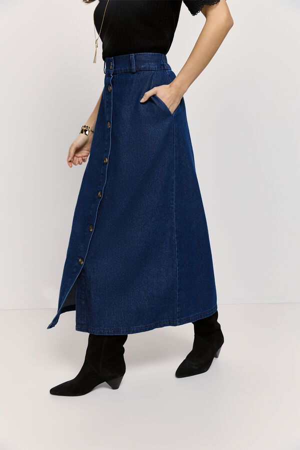 Milano Falda largo midi Azul