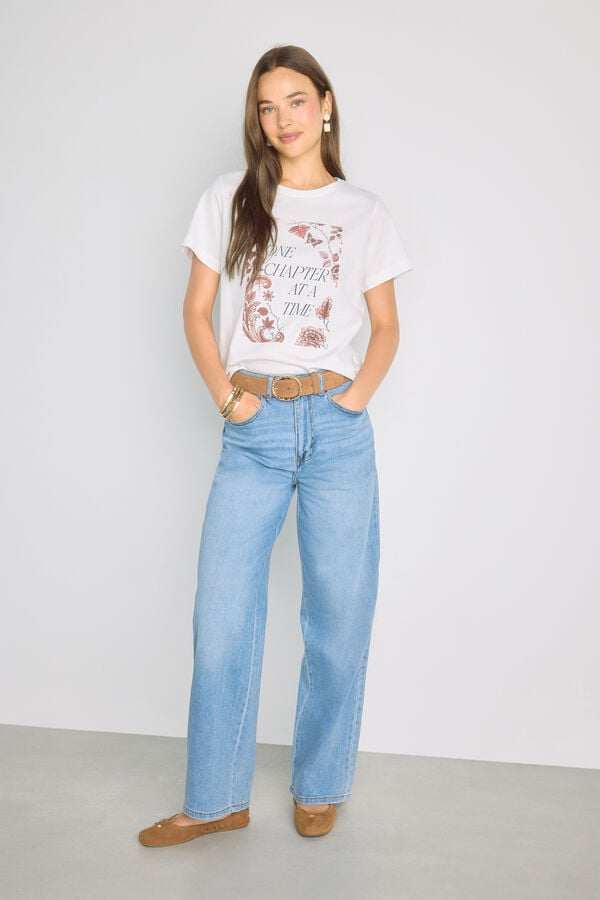 Milano T-shirt estampada de manga curta Branco