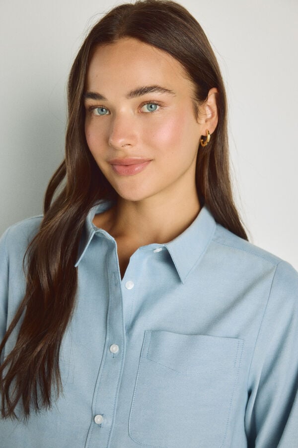 Milano Camisa oxford Azul indigo
